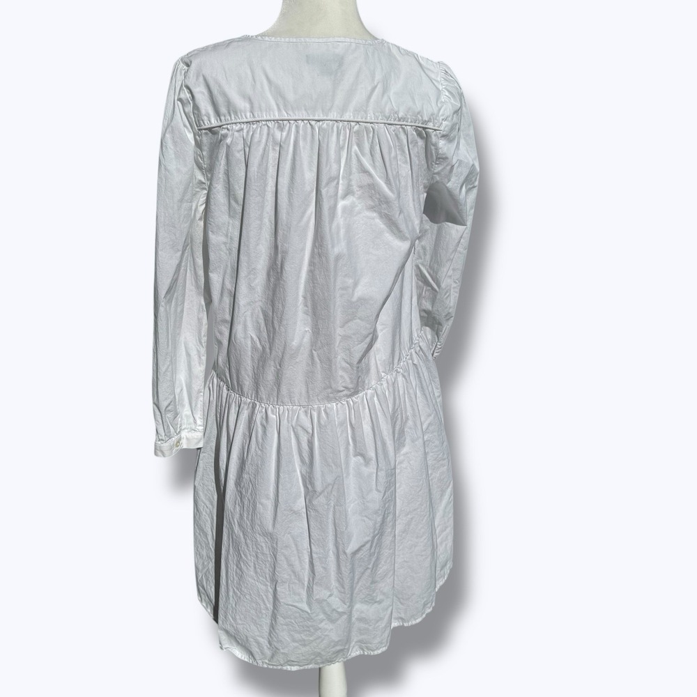 J.Crew White Boho Cotton Embroidered‎ Garden Ladybug Country Cottage Dress Sz S - Picture 3 of 13